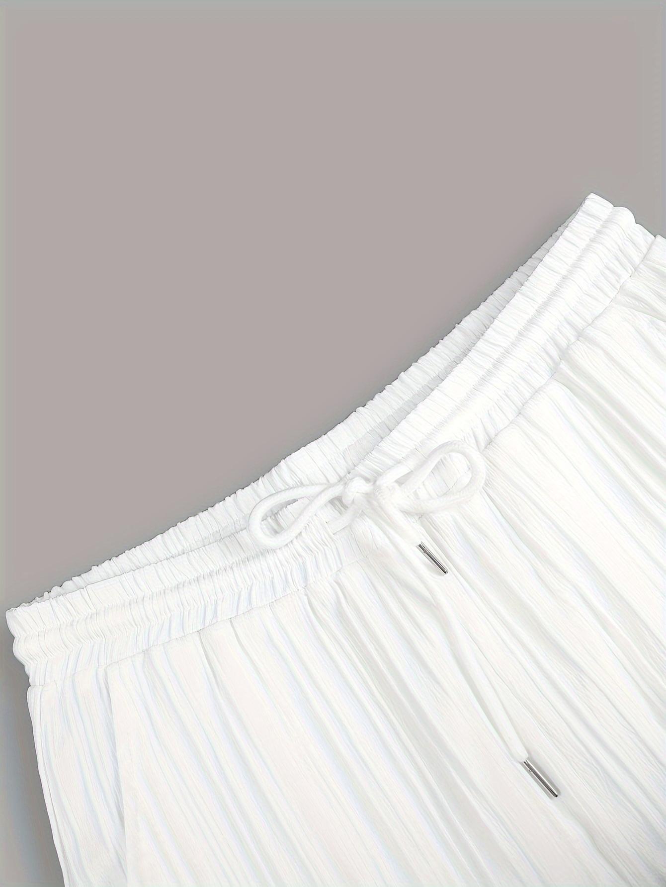 2-piece men's summer casual striped polyester fiber set, short sleeved stand up collar shirt and drawstring pants, non stretch woven fabric, regular fit suitable for daily wear and beach vacation, solid color, beach vacation Plain