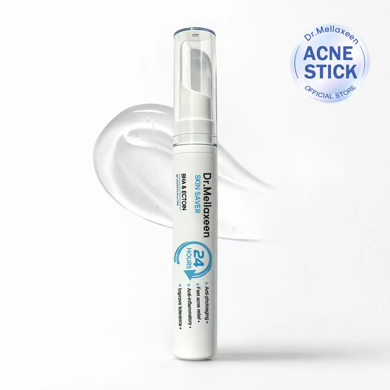 Acne Relief Stick with 2% Salicylic Acid & Ectoin, Fast Spot Treatment for Pimples & Skin Repair, Lightweight Pen for Oily & Sensitive Skin