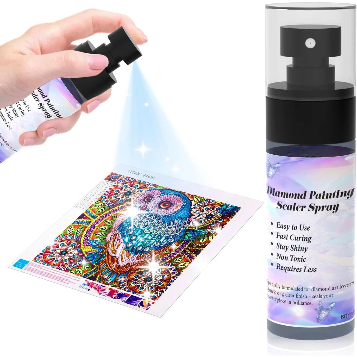 Upgraded  Painting Sealer  - 30 Minutes Quick Dry  Art Sealer Glue, Keep  Art Fixed and Shiny,  Art Accessories and Tools, Easy to Use, No Brush Needed (1 Pack)