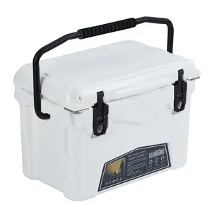 High-Performance 25 Quart Beer Keg Cooler, Portable Insulated Ice Chest with 5-Day Ice Retention, Built-In Drain Plug, Bottle Opener & Fish Measuring Ruler, Heavy Duty Outdoor Cooler for Camping, Beach, BBQ, Fishing and Tailgate Parties