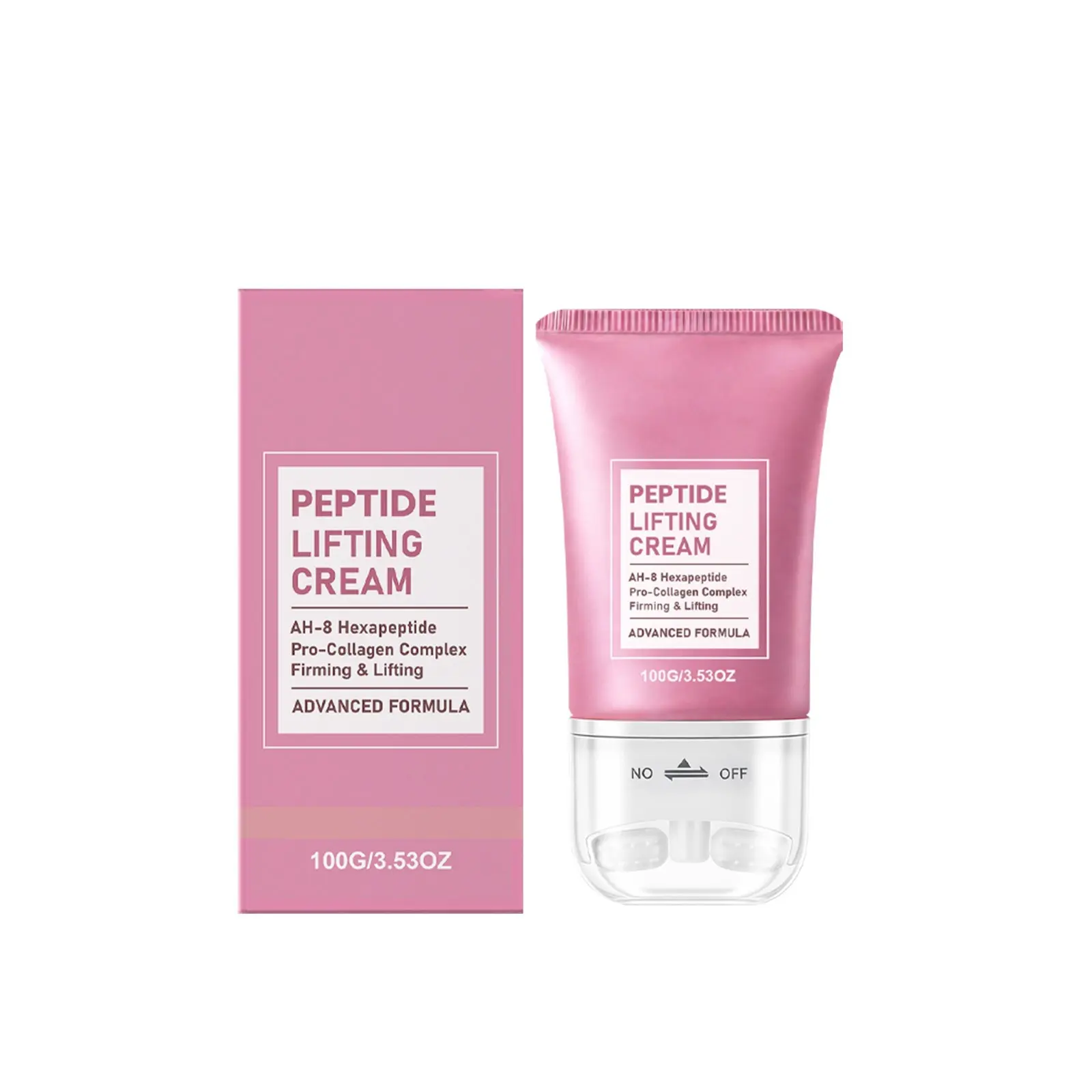 Neck Firming Cream with Roller, V-Shaped Lifting & Tightening Neck Cream for Crepey Skin, Anti-Aging Fine Lines Erase, Beauty Products