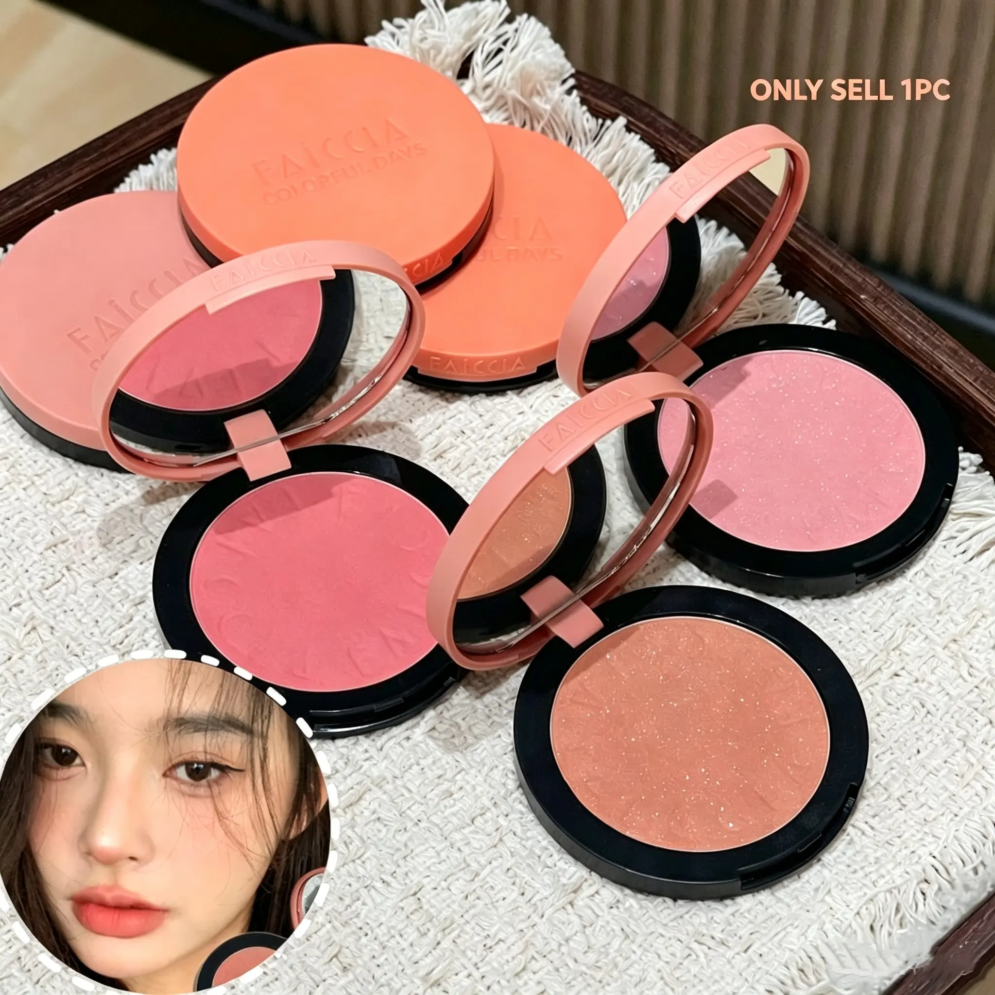 Soft Natural Blush, Potato Mud Texture, Smooth Application, No Cake Effect, Enhances Complexion, Fake Naked Makeup Look