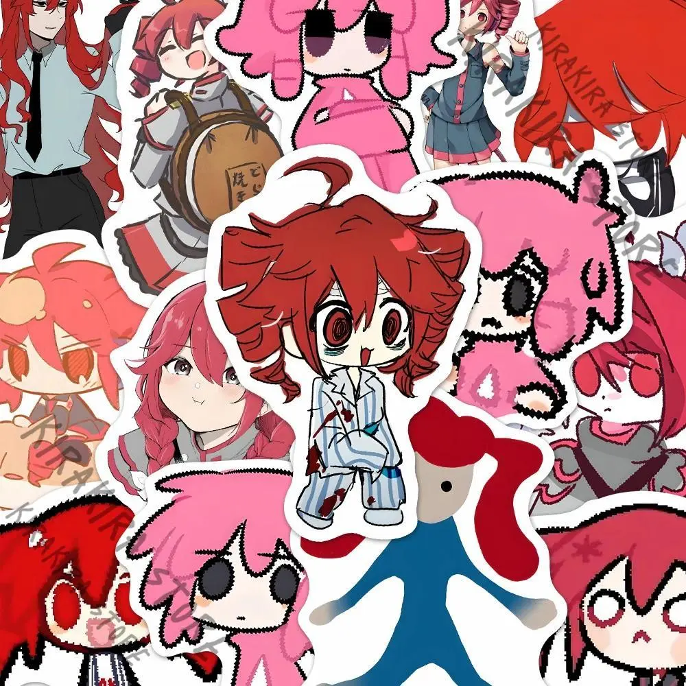 50pcs Kasane Teto Cosplay Sticker Kawaii DIY Decals Anime Accessories Stationery Motorcycle Laptop Phone Waterproof Stickers