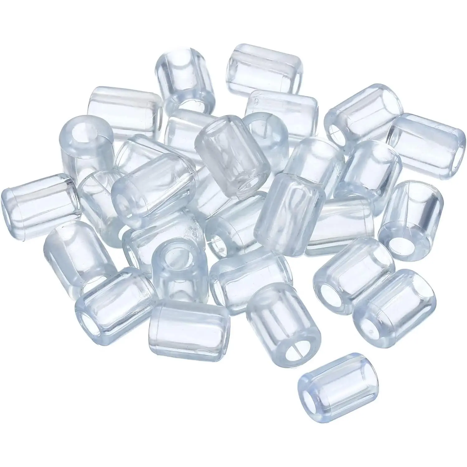 Kitchen Sink Rack , 30 Pack 5mm ID x 10mm OD Plastic Sink   Wire Bumpers Protector for Protective Sink Grid, Clear