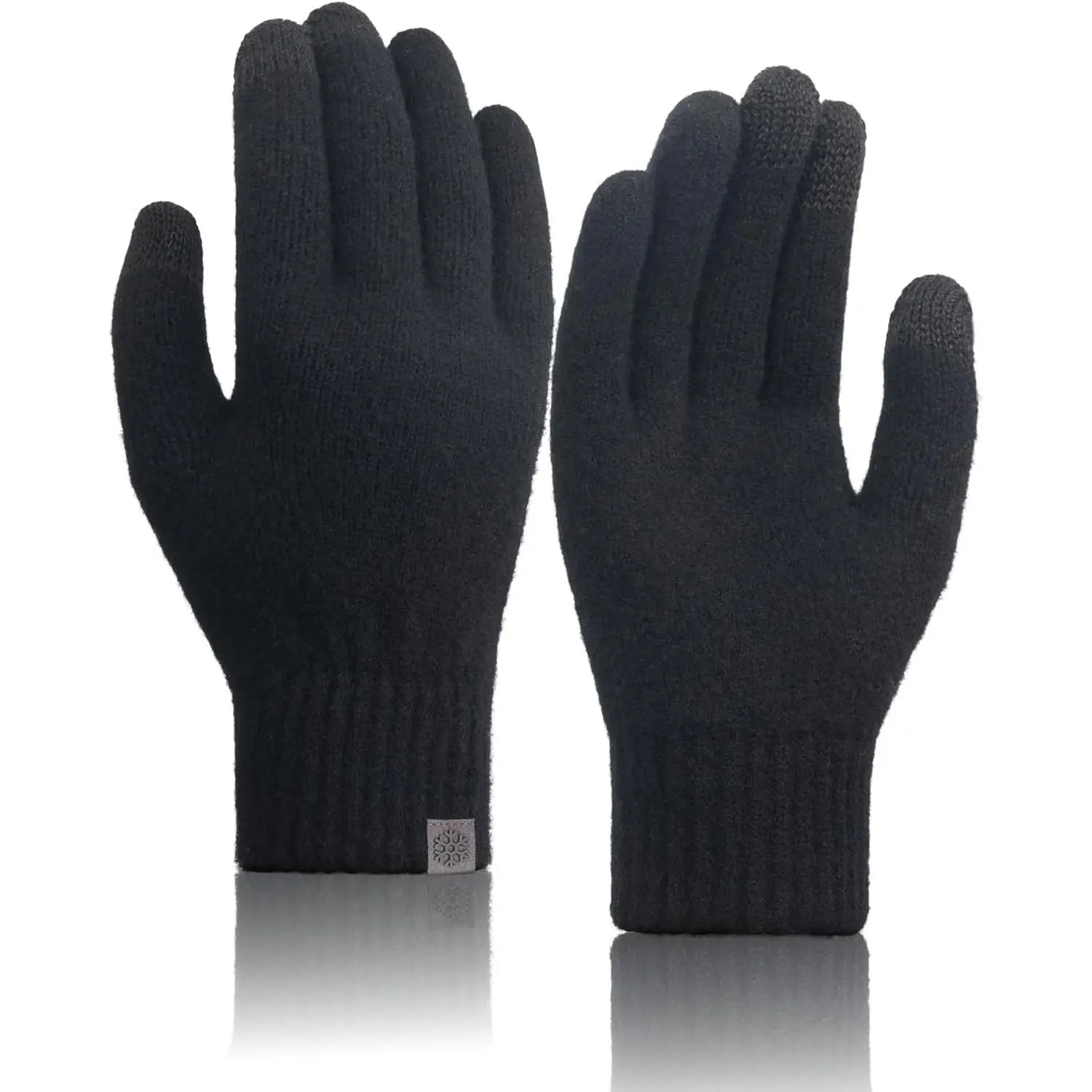 100% Merino Wool Winter Gloves for Men Women - Touchscreen Thermal Warm Gloves for Driving Running Texting GiftGift