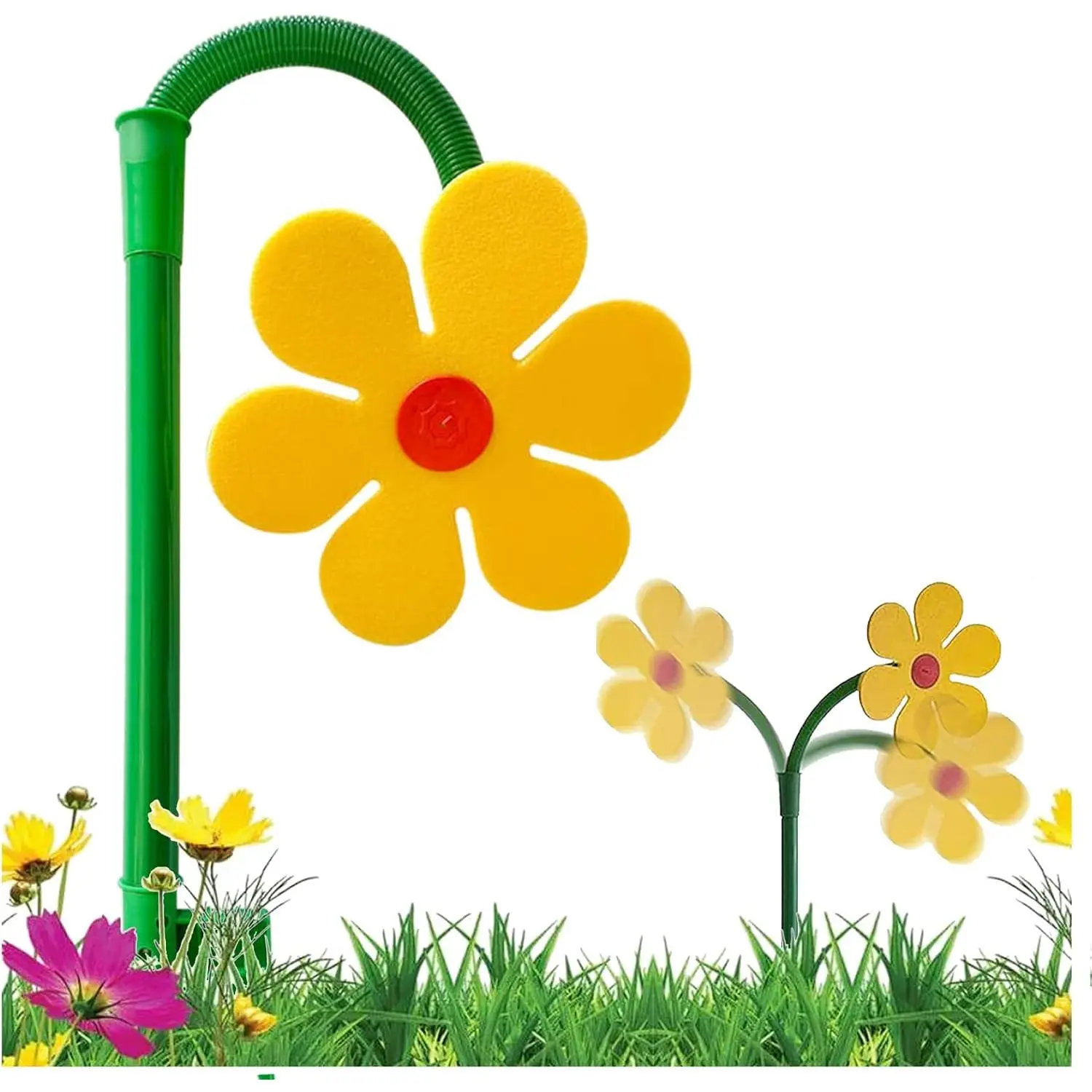 Crazy Dancing Flower Water Sprinkler for Yard, Dogs Playing, Garden Lawn - Yellowfidget toys