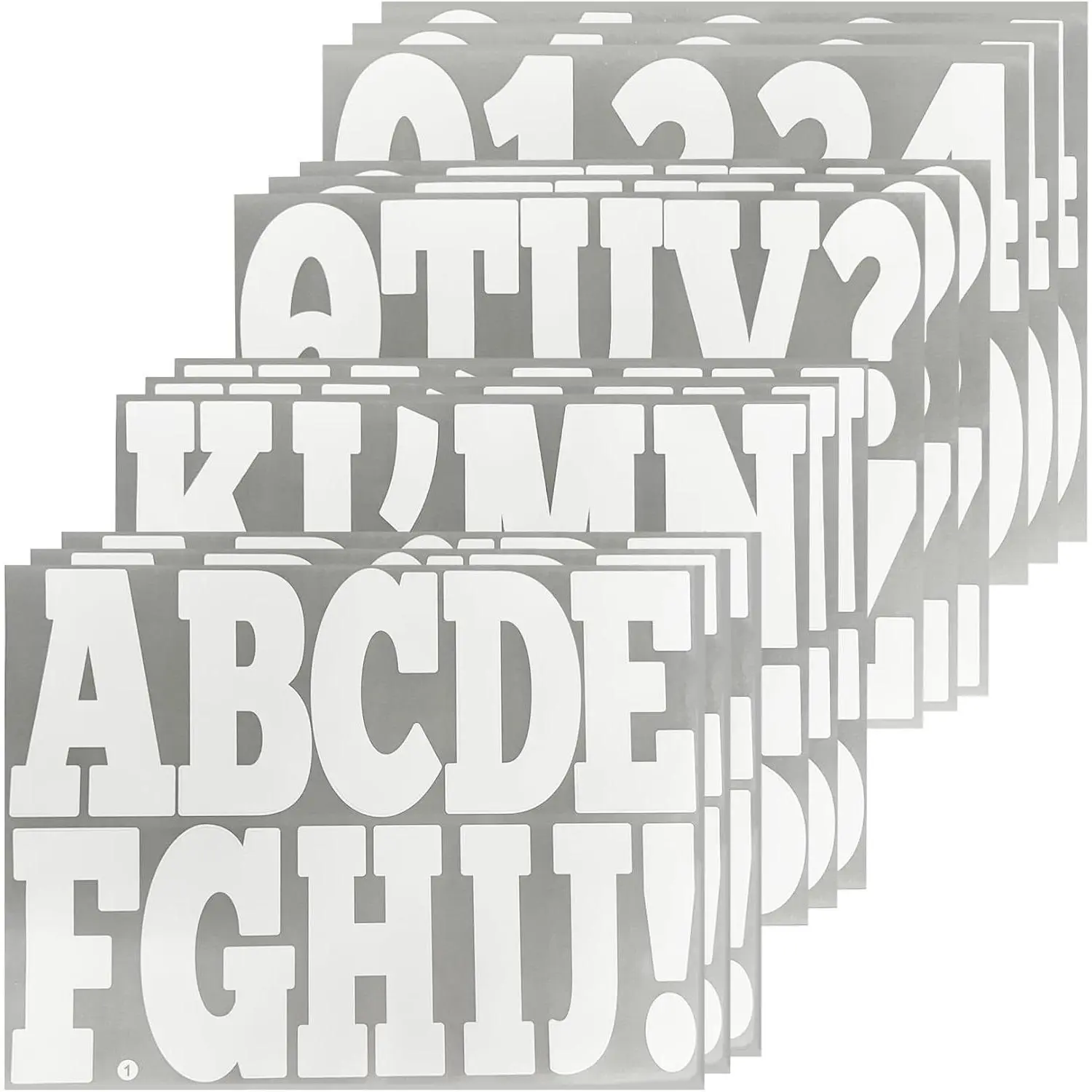 Large Letter Number Sticker,4 Inch White Self Adhesive Alphabet Stickers |  Vinyl Letters for Mailbox Outdoor  Bulletin Board Decor