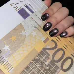 100pcs Euro Pet Memorial Coins, Euro Props, Floral Decorations, Paper Currency Collectibles, Home Décor, Prank Euro Counterfeit Bills
