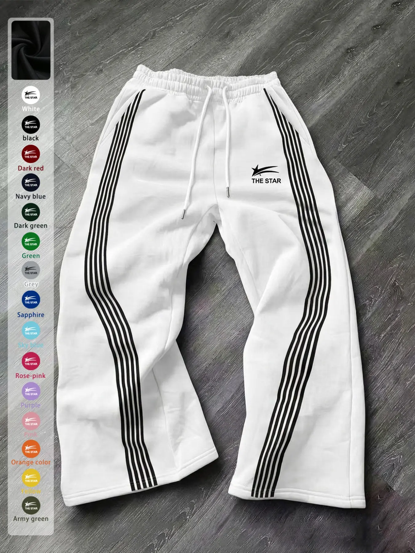 Men's Loose Fit Long Pants, Unisex Star Pattern Print, Drawstring Waist, Outdoor Party Travel, Comfortable Casual Streetwear, Trendy Fashion