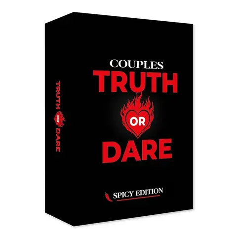 55 English Truth or Dare Game Cards, Bold and Exciting Party Game, Table Game, Perfect for Date Night, Anniversary, Valentine's Day, Christmas