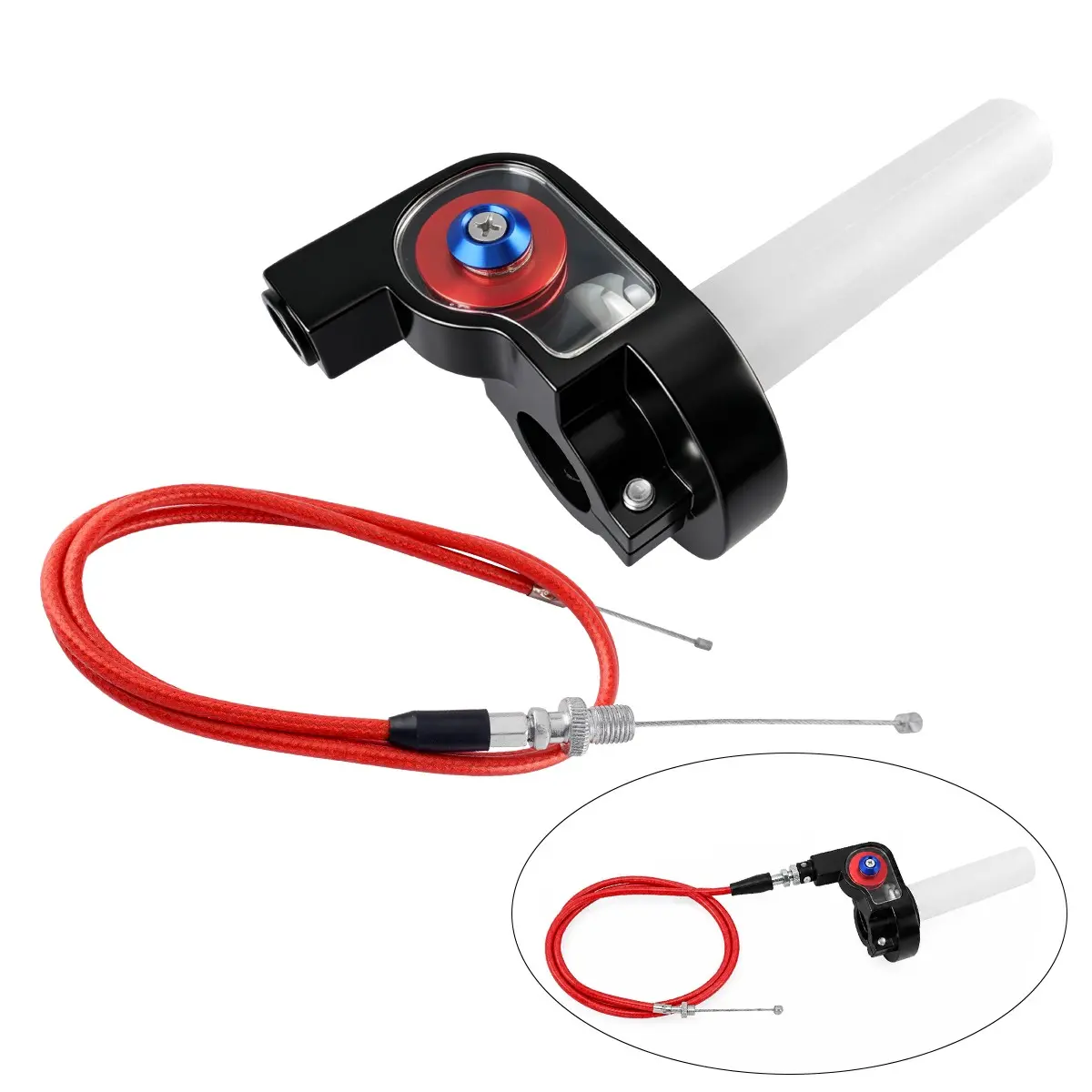 1pc The Fast Rotating Throttle Device Kit, A Woven Throttle Cable That Is Durable And Precise In Speed Control, Suitable For Handle Devices On Pit Trucks, Mini Off-Road Vehicles, And Off-Road Motorcycles, Motor Parts Accessories