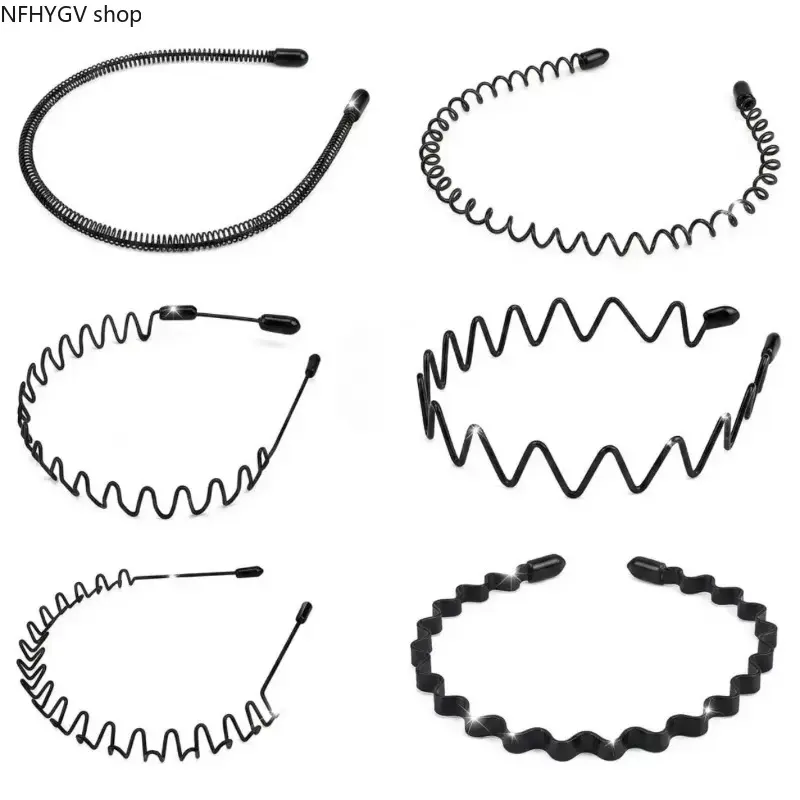 6-Pack Metal Zig Zag Headbands Built With Elastic Wave Tooth Design, Flexible Comfortable Hair Bands For All Head Sizes, Simple Styling Accessory Ideal For Fixing Bangs And Taming Loose Strands Every Day
