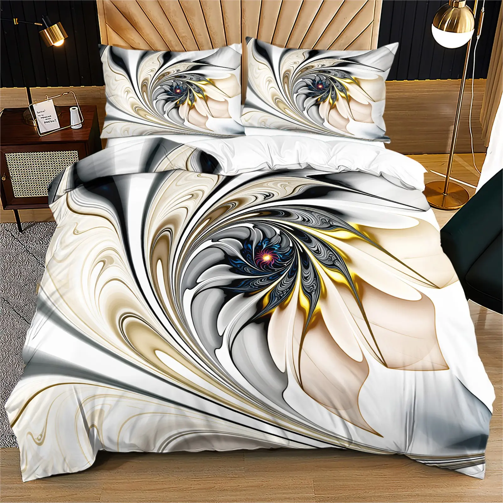 Marble Duvet Cover Set 2/3pcs, Modern Abstract Geometry Bedding Sets, Breathable Soft Comforter Cover, Perfect for Bedroom Decor, Decorative Duvet Cover