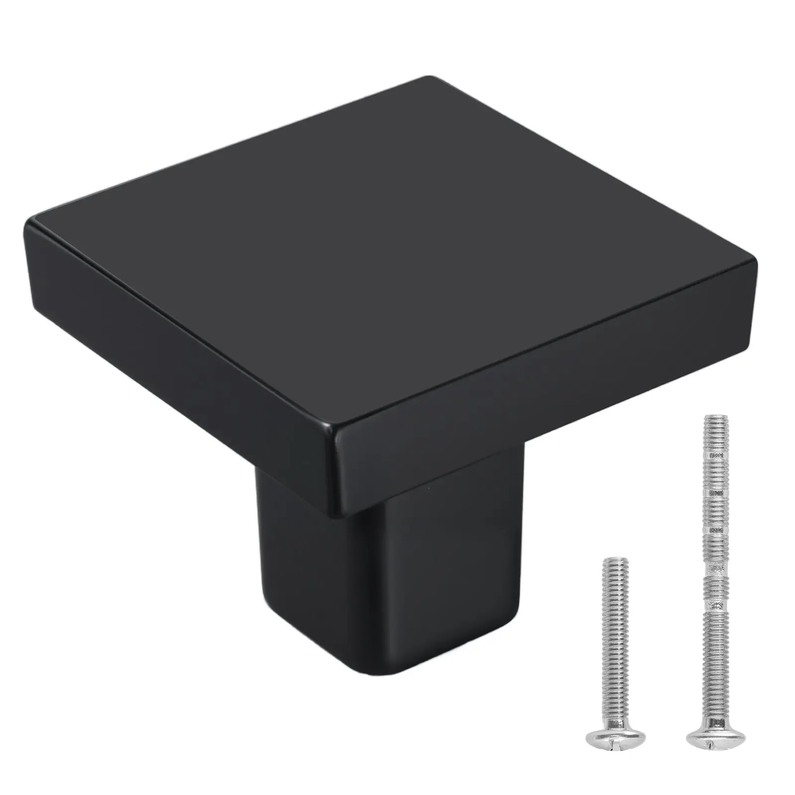 【DealsForYouDays】VEVOR Cabinet Knobs, 10 Pack, 1.18 Inch Black Zinc Alloy Drawer Pulls Door Handles, Square Kitchen Solid Knobs Dresser Handles, Cupboard Hardware with Screws for Bathroom Closet Cabinets Drawers