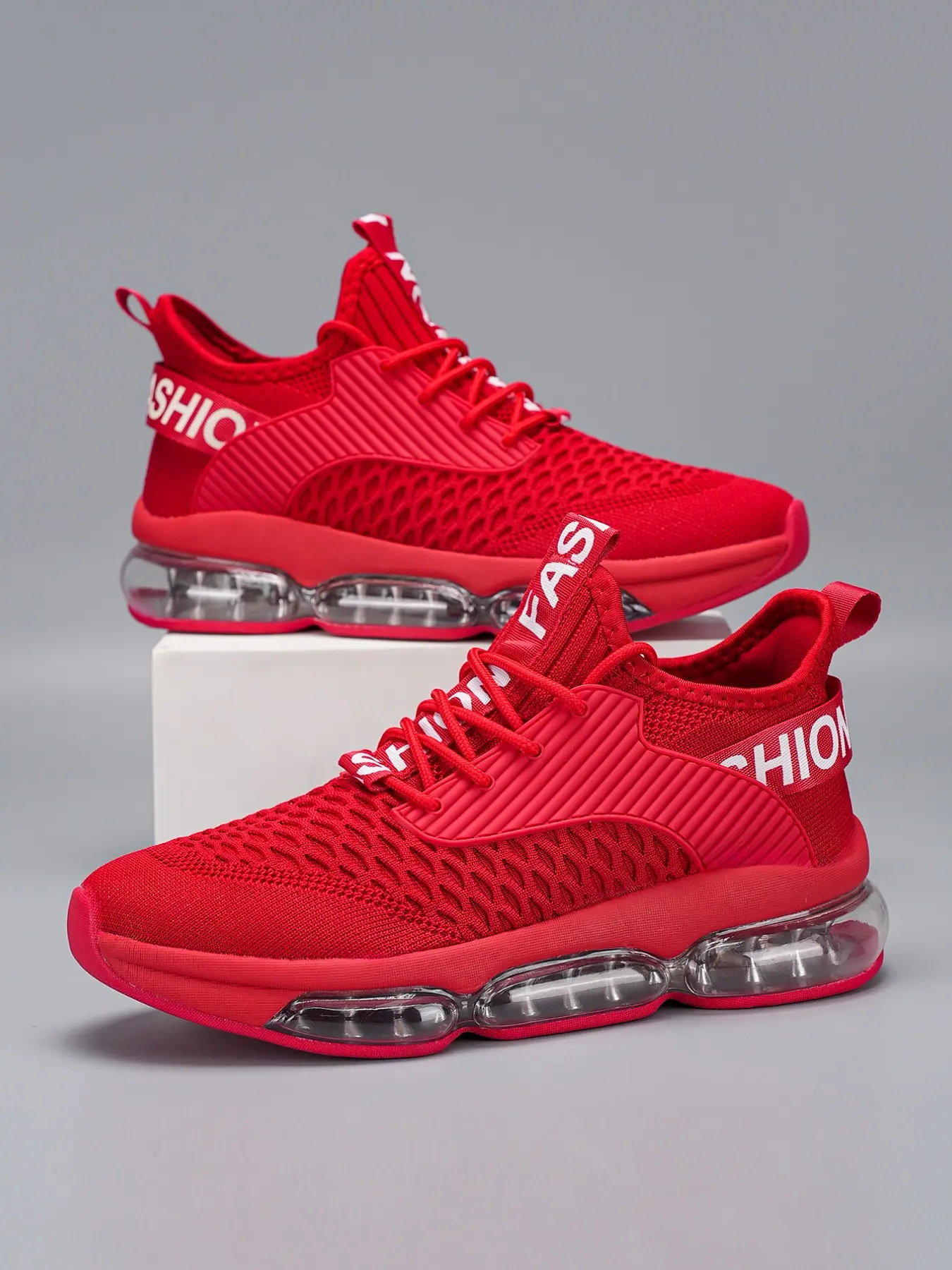 Men's Air Cushion Casual Sports Shoes, Sporty Running Shoes, Professional Shock Absorption, Comfortable Arch Support, Running Shoes, Athletic Footwear