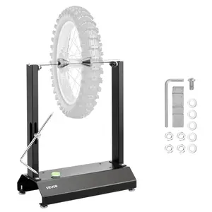 VEVOR Motorcycle Wheel Balancer, 88.2 lbs Capacity, Tire Balancer & Truing Stand with Adjustable Centering Cones and Truing Pointer, Balancing Tools for Most Motorcycles & Bicycles, 32-Inch Wheel Dia