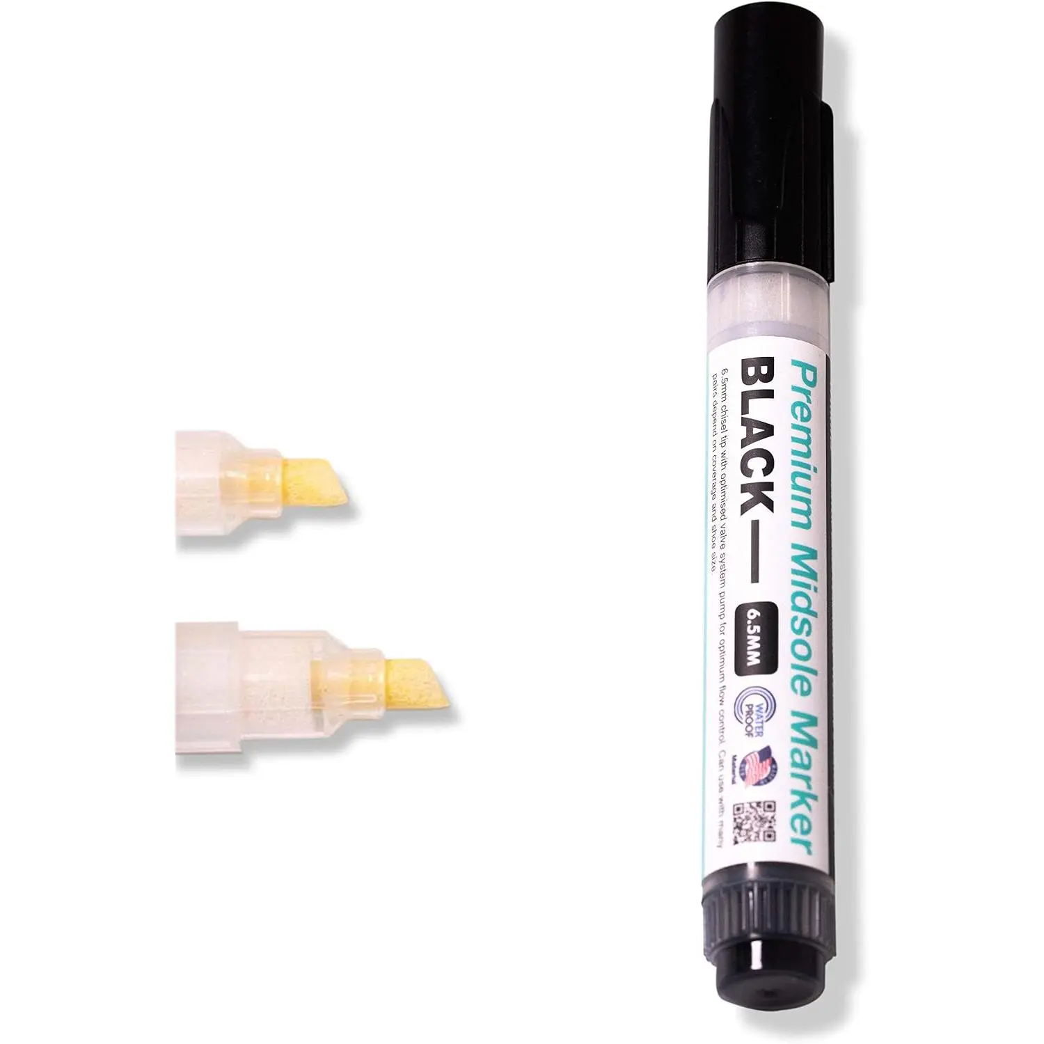 Midsole Marker for Customization   Leather, Suede, Fabric and Soft  for 2-4 Pair of Shoes (Black)