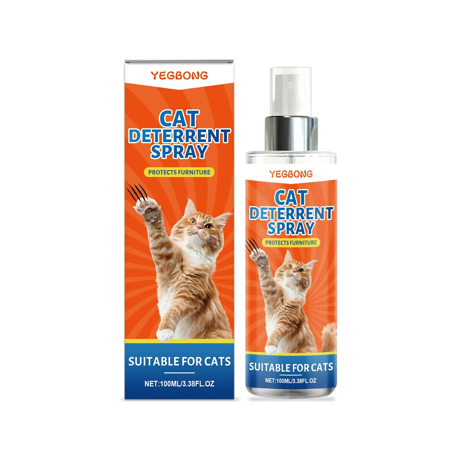 Cat Protection Spray Gentle Formula Anti-Licking Anti-Biting Furniture Sofa Daily Training Spray, Kittens Pet Care Essential for Home Use