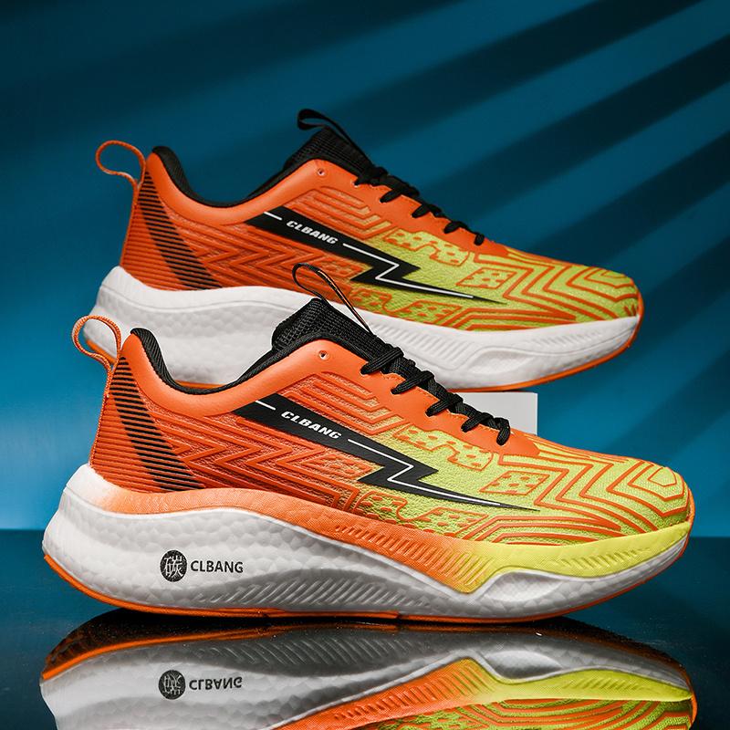 UYCEKK Men'S Breathable Mesh Basketball Shoes - Neon Colorway, Shock-Absorbing Cushioning, Non-Slip Rubber Sole for Indoor/Outdoor Training & Running, Low-Top Lace-Up Design with Fabric Lining, Basketball Gear, Athletic Footwear, Modern Sneakers, Durable