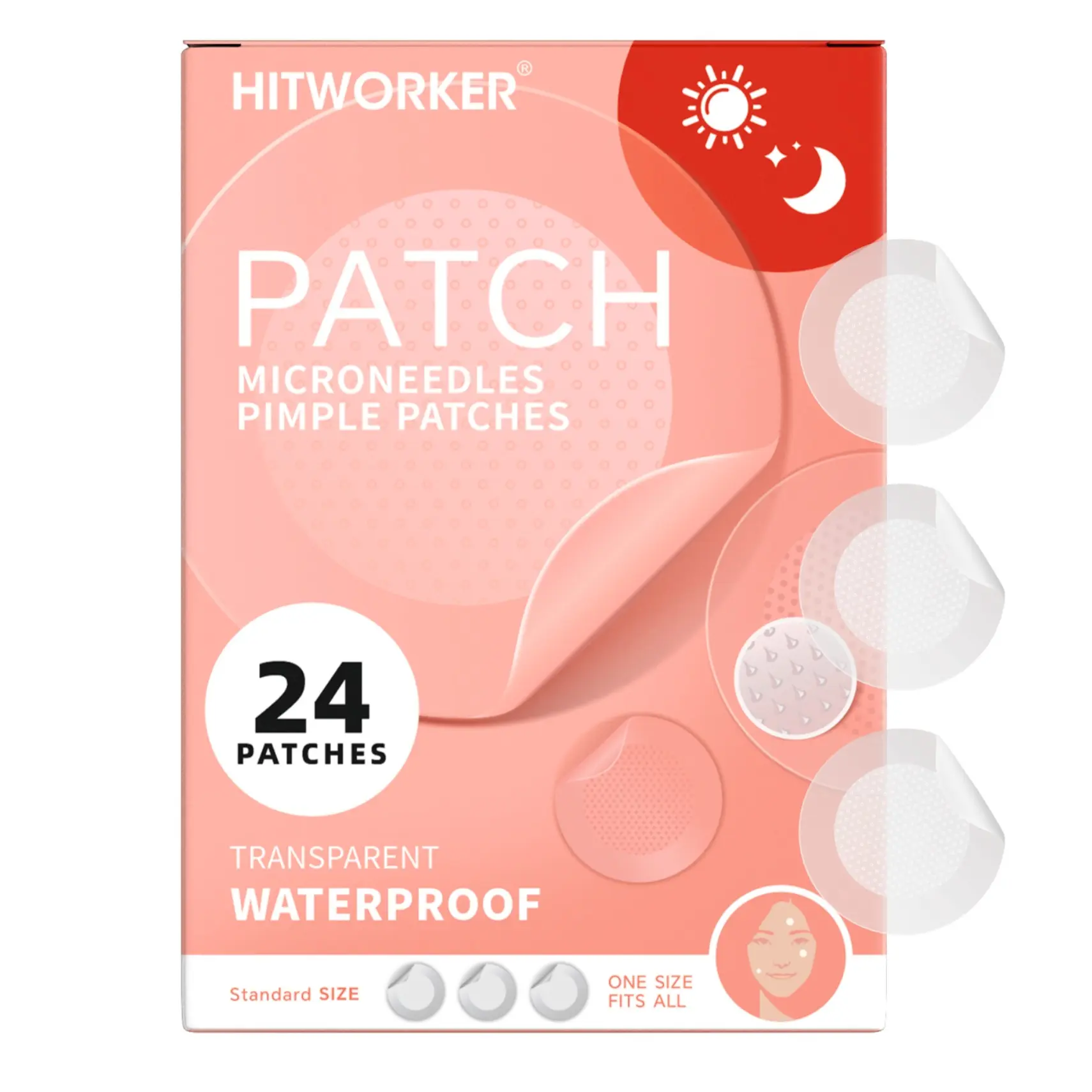 Microneedle Acne Patches, Gentle Waterproof Acne Stickers, Smooth Skin Invisible Concealer Breathable Patch, Anti-Acne Treatment, Acne Pimple Patch, Blemish Relief Care