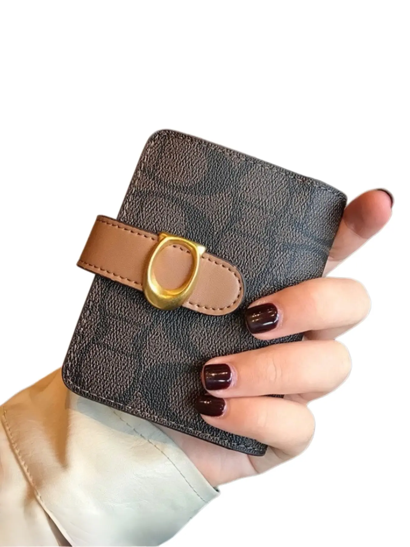 Women's Compact Elegant High-Capacity Multi-Card Holder, Premium Leather Mini Wallet, Style RFID Blocking Design
