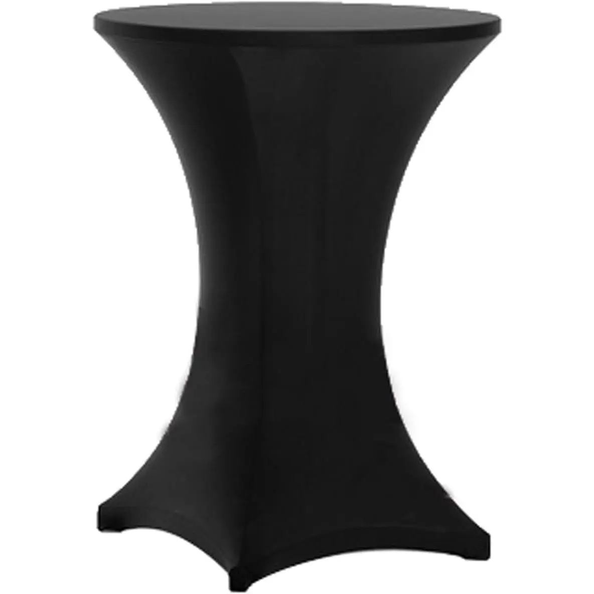 32x43 Inch Highboy Spandex Cocktail Table Covers Black, Cocktail Table Spandex Covers, Fitted Stretch Cocktail Table Tablecloth for Round Tables