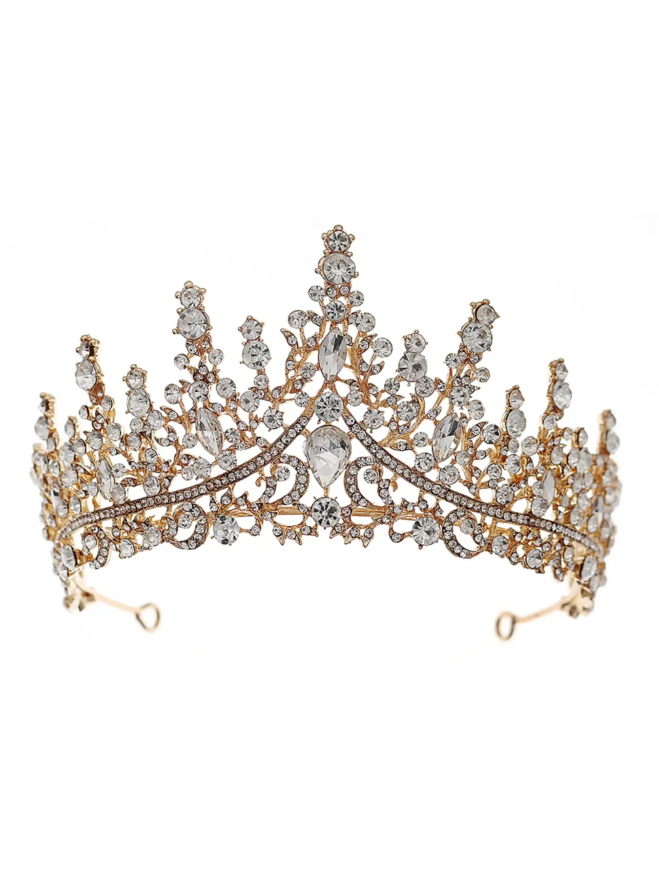 Luxury and elegant princess crown fully inlaid with diamonds, queen's tiara, bride's headpiece