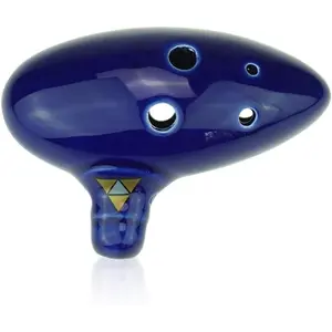 6 Hole Ocarina,Ocarina of Time Replica by - Legend of Zelda of Time Replica (Blue)