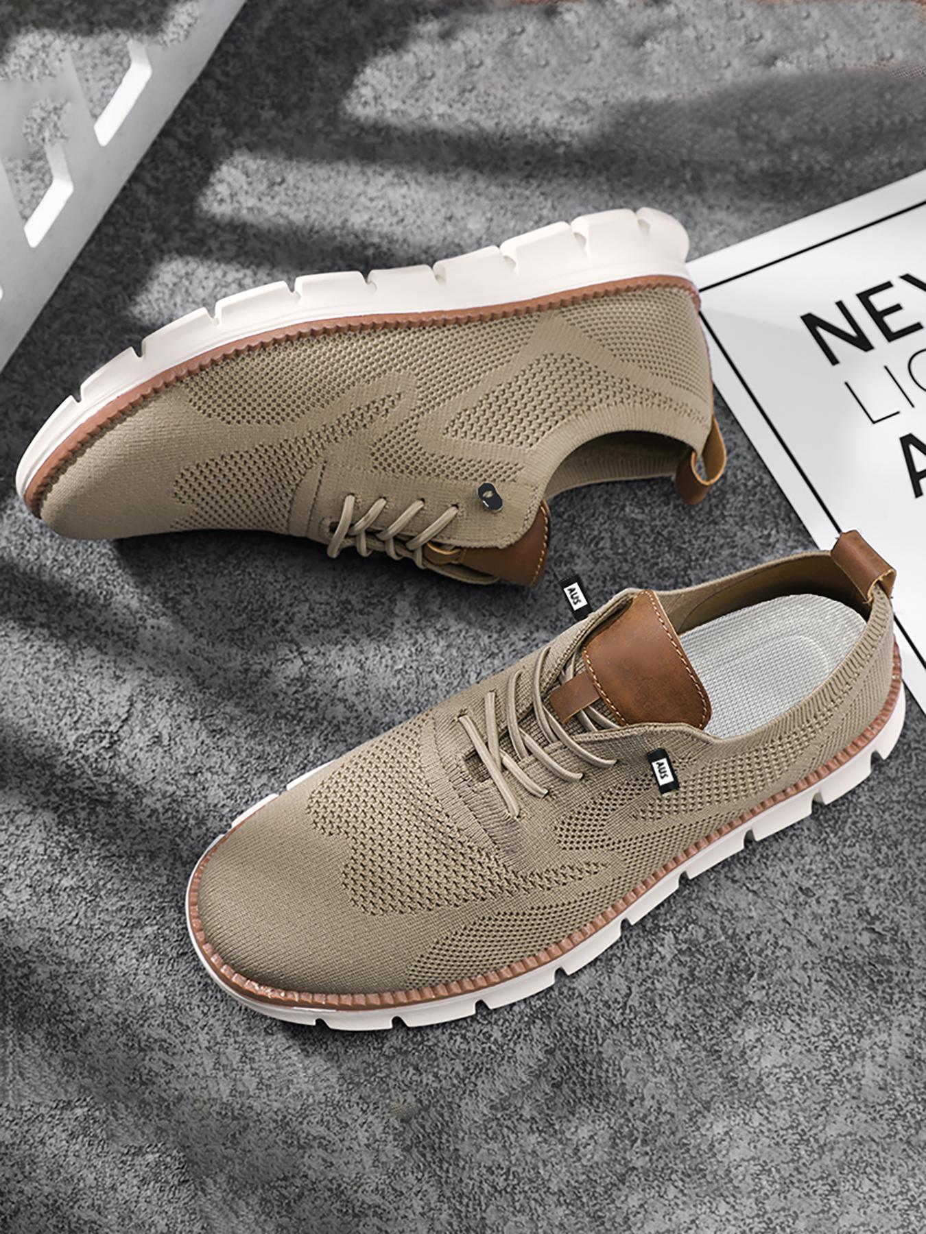 Men's Business Casual Lace Up Low Top Sneakers, Breathable Comfortable Sports Running Shoes, Male All-match Round Toe Shoes for Daily Wear, Athletic Shoes, Runner Athletic Shoe