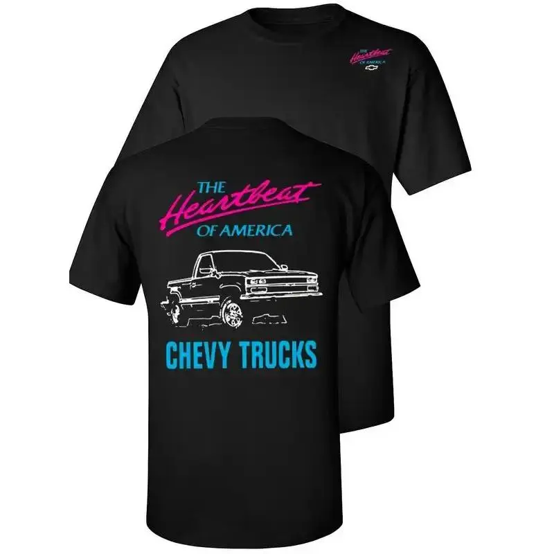 Chevy Trucks T-Shirt, The Heartbeat of America Graphic Tee, Classic Chevrolet Pickup Retro Streetwear Gift for Truck Fans