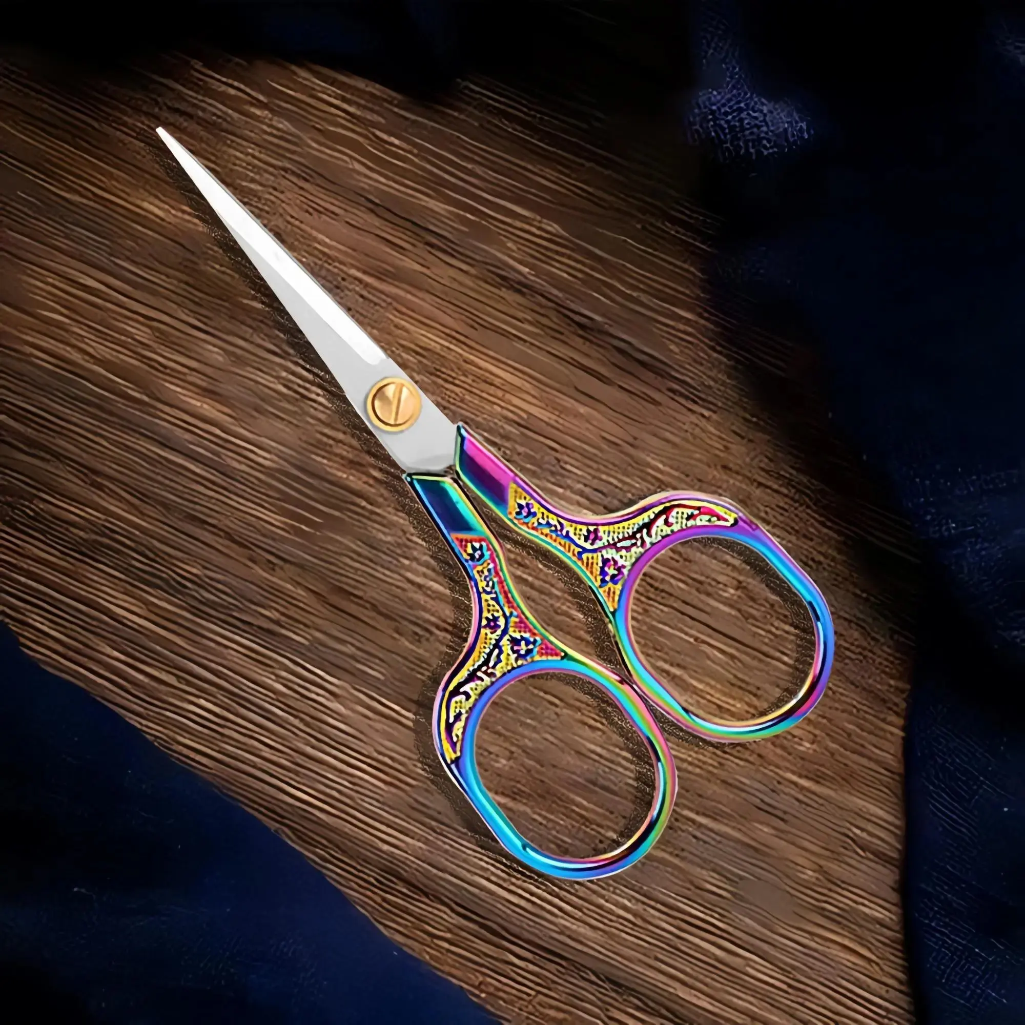 Vintage Flower Pattern Stainless Steel Scissors, Multipurpose Household Scissors, Multi-functional Scissors for Cutting Paper, Sewing, Crafting, Cutting Supplies, Decorative Cutter