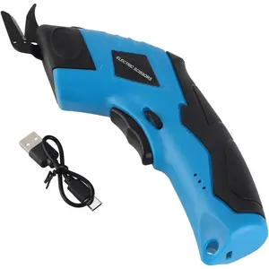 4.2V Cordless Electric Scissors with Battery Display, Rechargeable Dual Blade Cardboard Cutter, Easy Blade Replacement, Suitable for Thin Cardboard, Carpet and Leather. fathersdaygift
