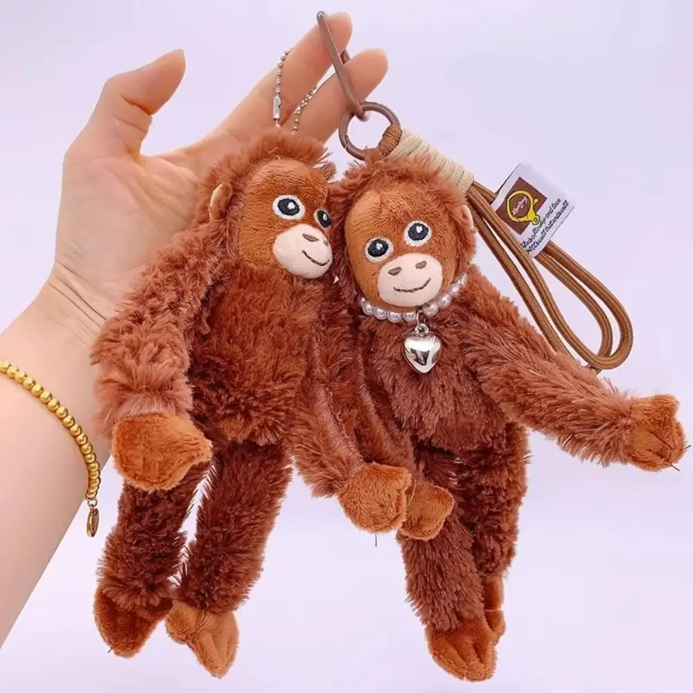 19cm Cartoon Boxing Monkey Novelty Print Soft Plush Keychain - Sports Fan Backpack Charm, Cute Creative Daily Outfit Decor Small Gift Accessory, Key Charms, Funny Keychain