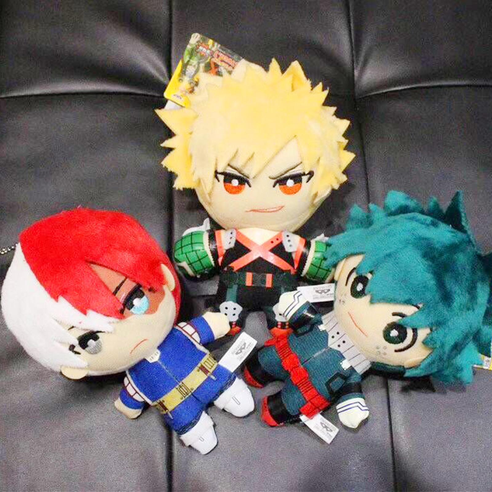 MHA Anime figure Midoriya Izuku bakugou katsuki Plush Toys Shoto Todoroki Plushies soft Pendant Doll pillow bag decora fans Gift