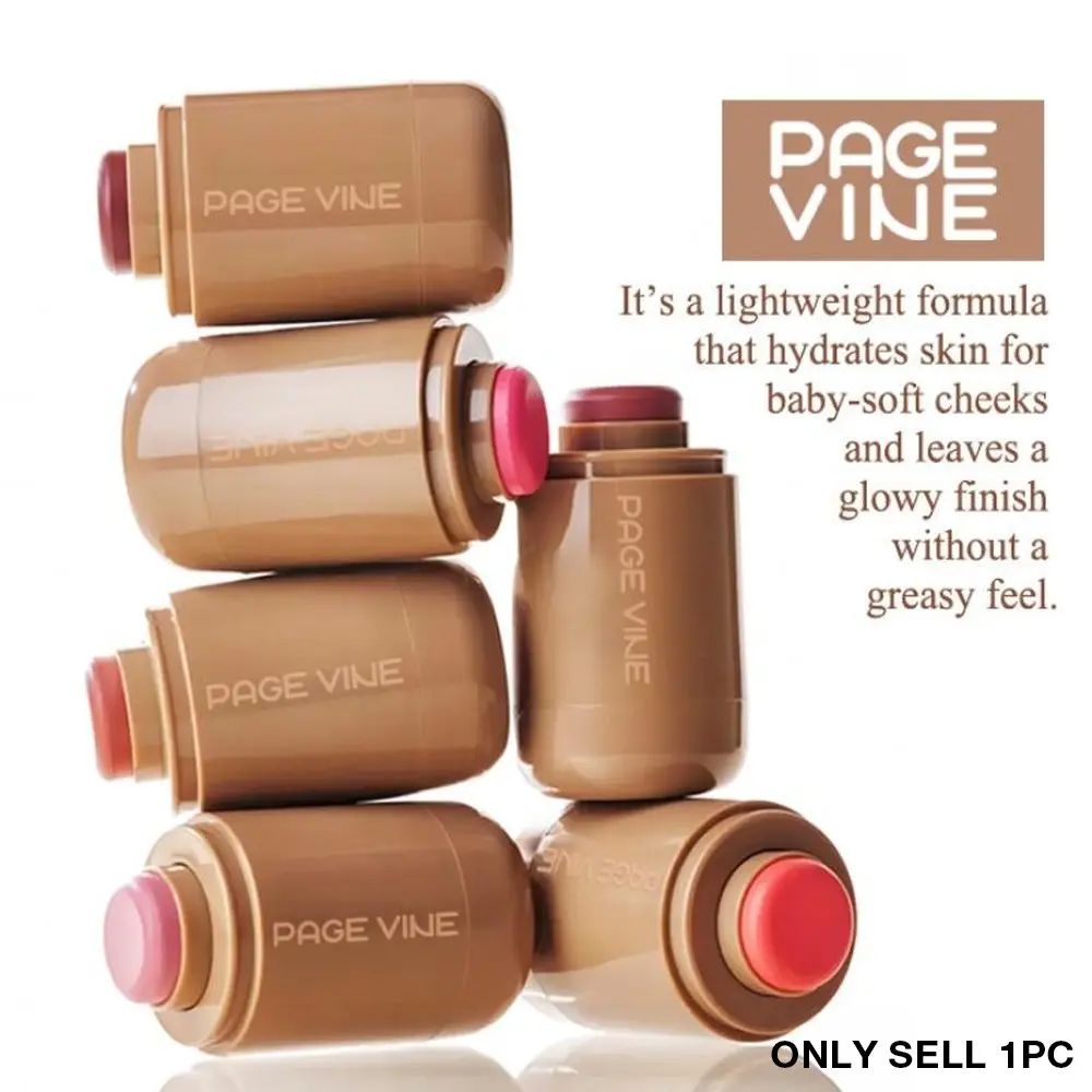 Lightweight Pocket Blush Stick in 6 Shades, Multi-Purpose Cream Blush for Cheeks & Lips, Long-Lasting Smooth Texture, Natural Makeup Look
