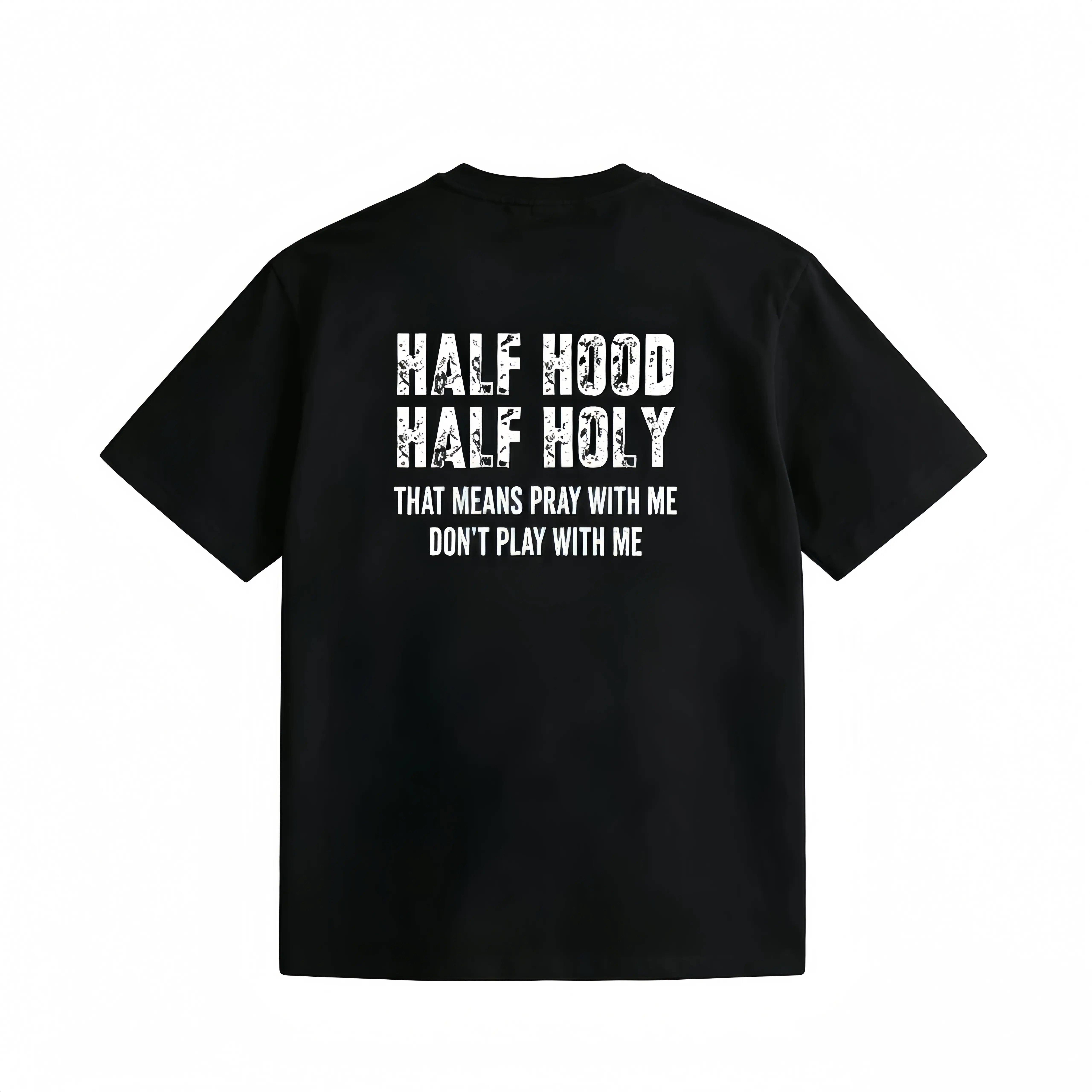 Half Hood Half Holy Graphic Hoodie, Unisex Soft Pullover Sweatshirt, Casual Long Sleeve Streetwear Top for Men and Women, Sunny, Menswear, Tee, Minimalist, Pullover Hoodie, Father's Day, Relaxed Fit, Solid, Graphic Print, Tshirt, Mens Clothing, Heartfelt,