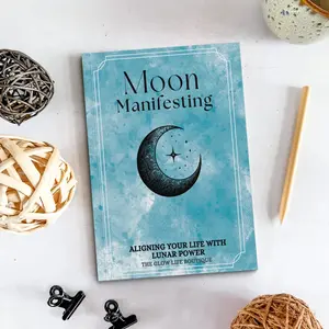 Cross-Border Lunar Energy Journal, Vintage Style Moon Phase Tracker, Moon Manifesting Notebook, Retro Design, Available Now