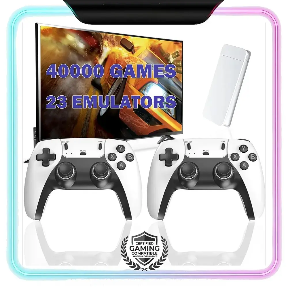 NEW Upgraded Retro Game Stick with 40,000+ Games [NO PS2] HDMI Output Plug and Play Wireless Controller for TV Monitor Video Gamepad Console Made For Gaming