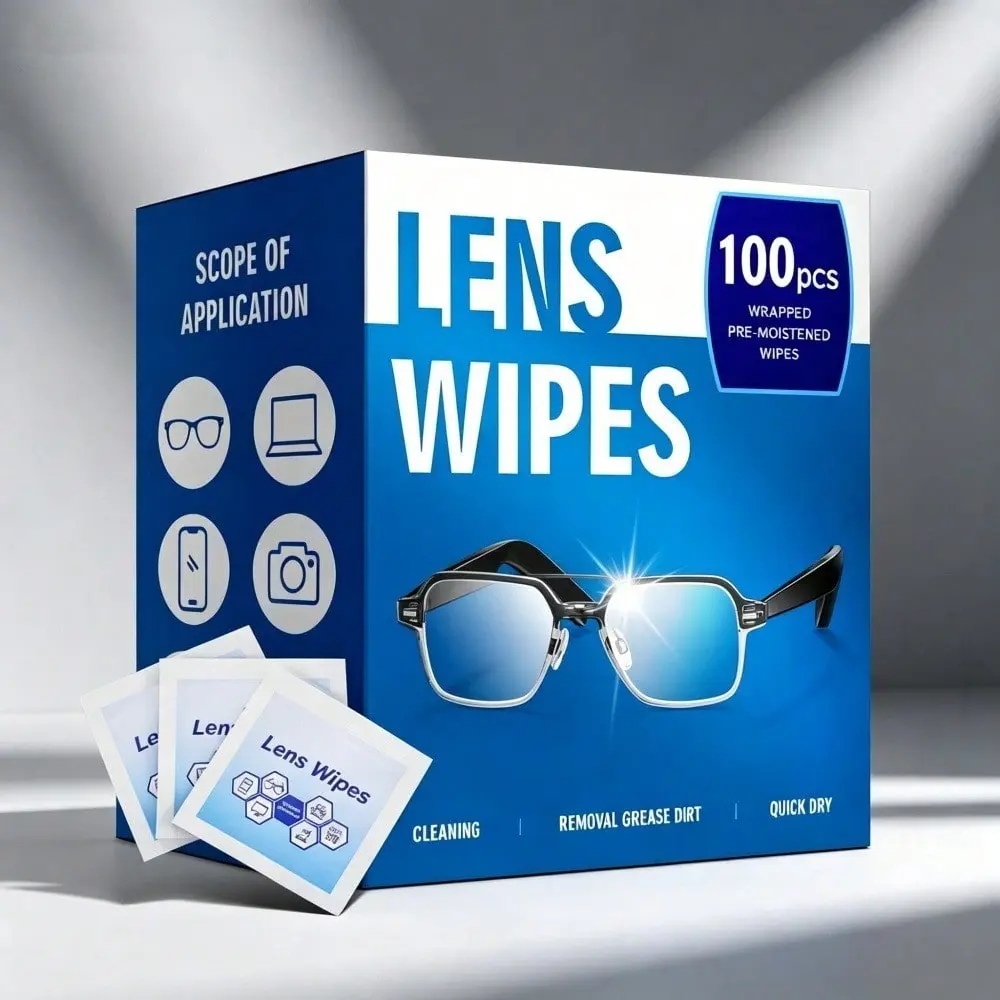 Disposable Eyewear Cleaning Wipes - Used For Eyewear, Fashion Glasses, Mobile Phone Screens, Electronic Products, And Camera Lens Cleaning Agents - Easy To Carry, Eyewear Cleaner, Screen Cleaner, Durable Packaging, Essential For Outdoor Travel