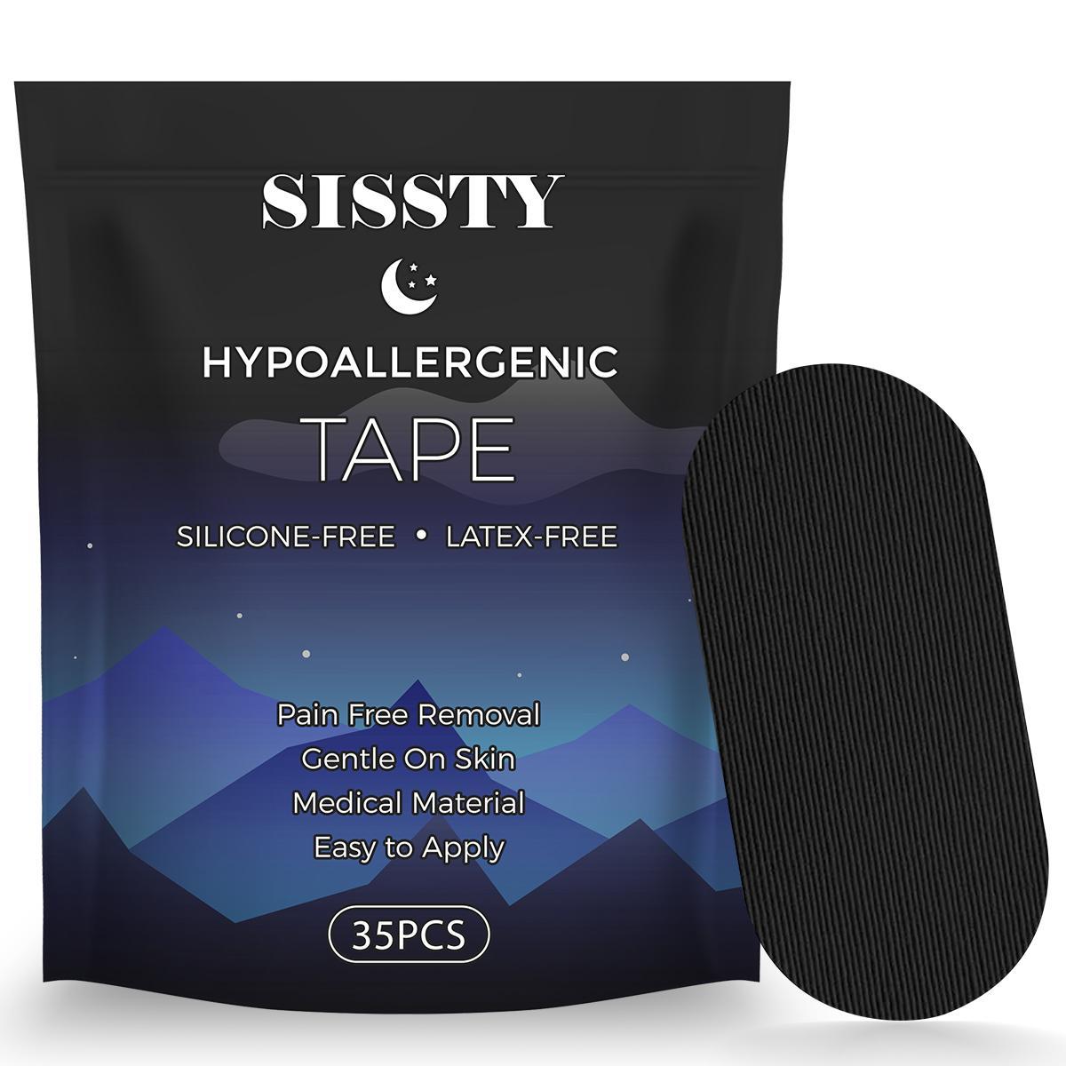 SISSTY Mouth Tape for sleeping, one month supply, mouth tape, black, gentle, adhesion & 30 Strips, sports accessories, Anti Snoring Sticker Snoring Relief Sticker