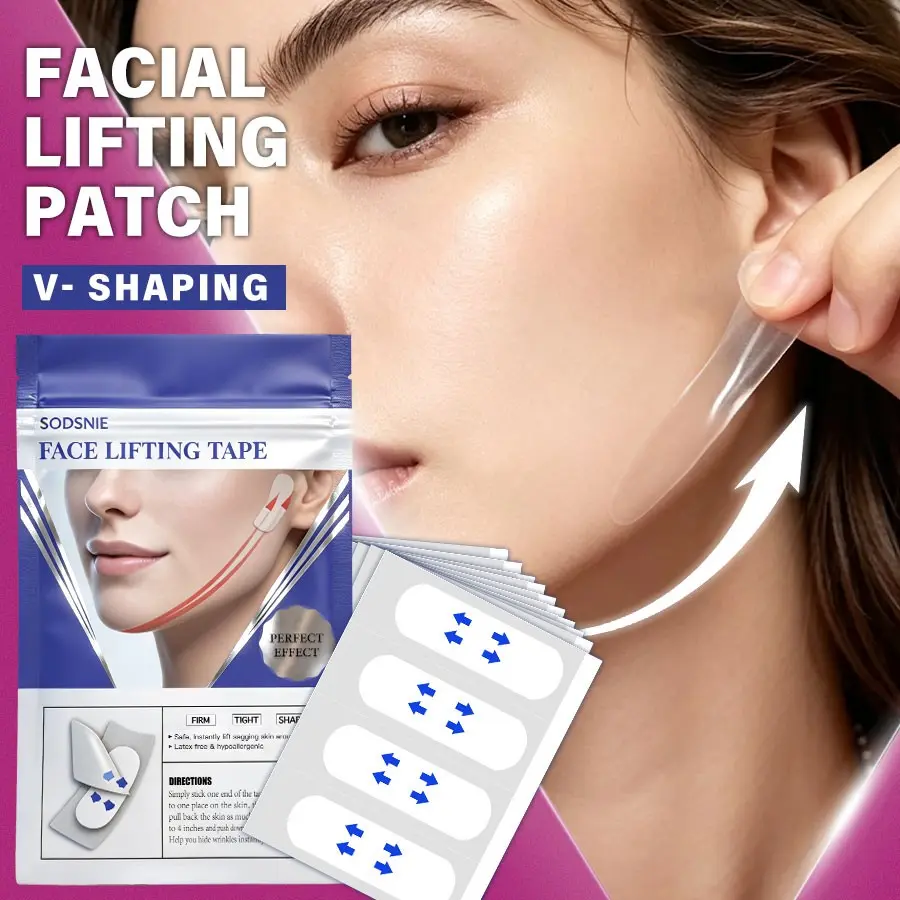 Transparent Invisible Face Lifting Stickers, Makeup Primer, Waterproof Sweatproof, suitable for chin, jaw, nose, and wing, Long-Lasting Adhesive, Gentle Pre-Makeup Care Tool, 40pcs