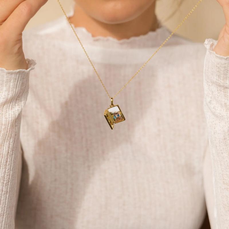 Pearl Locket Necklace by Caitlyn Minimalist.