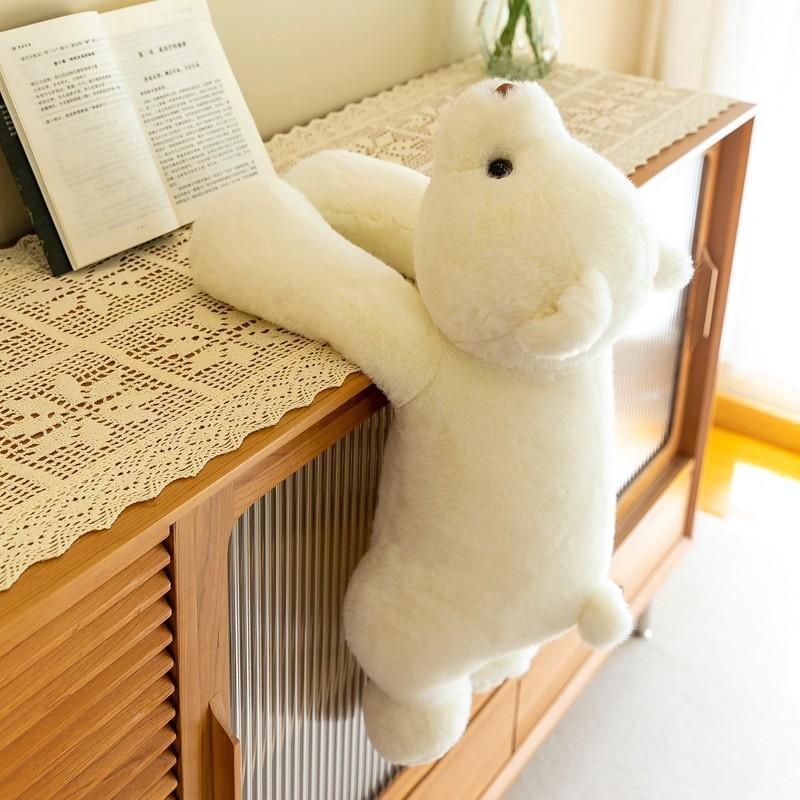 Cute Panda Bear Pillow Large Polar Stuffed Animal Plush Toy Soft Hugging Body Pillow Brown Bear Plush Pillow Weighted Plush Animals Toy for Adults Kids Boys Girls Birthday Gift Soft Huggable