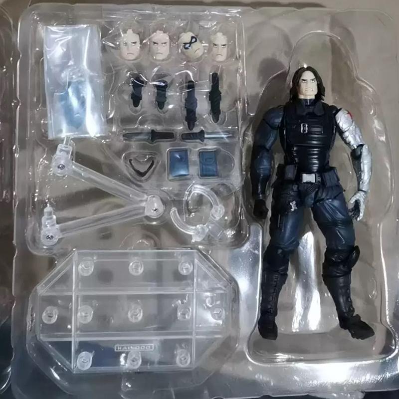 Moon Knight Figure Revoltech AMAZING YAMAGUCHI Avengers Marc Spector Winter Soldier Action Figurine PVC Movable Model Toys Gifts