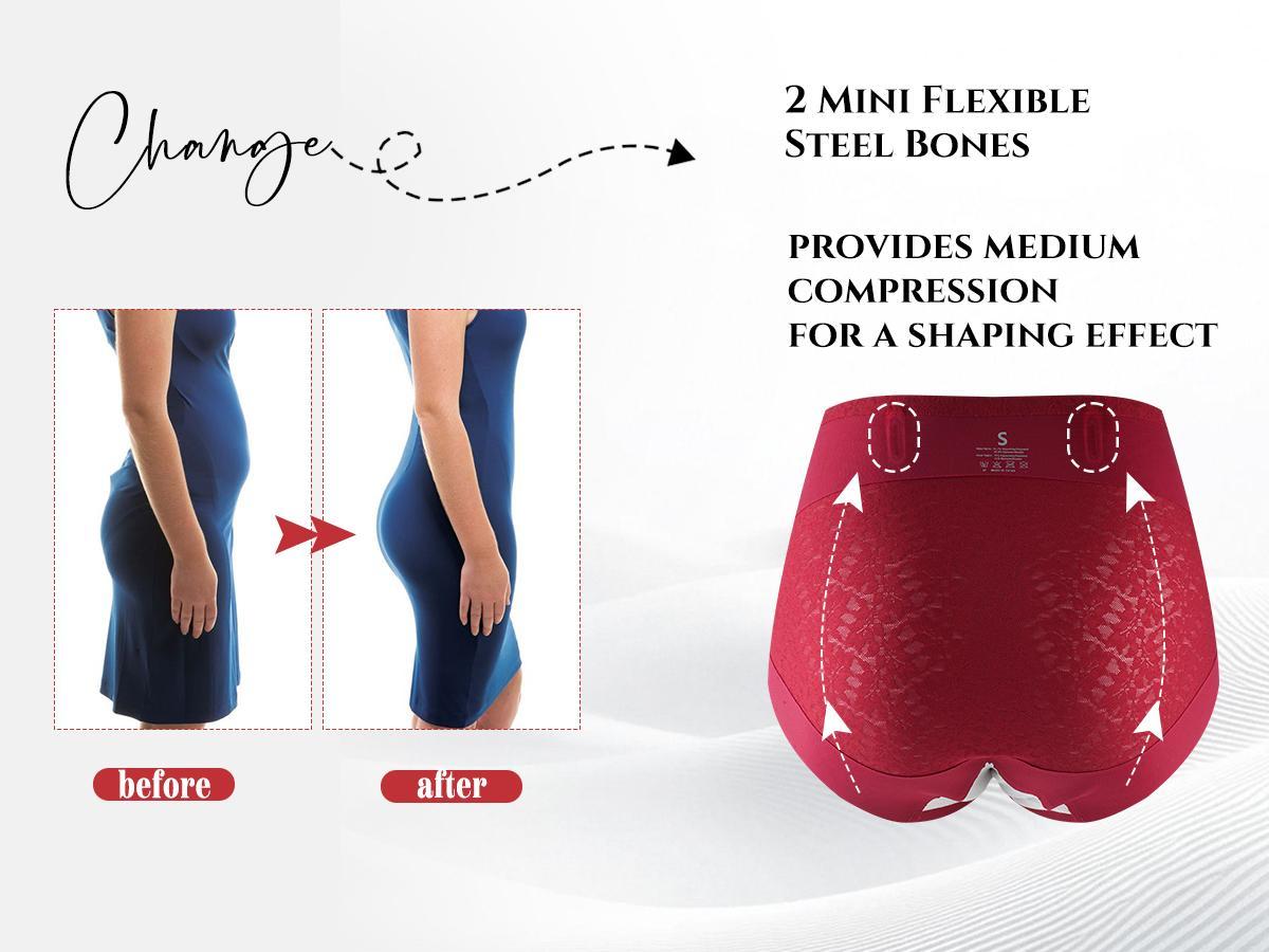 LEVAO Seamless Lace Gentle Tummy Control Panties for Women, High Waisted No Show Stretch Briefs, Invisible Under Tight Outfits S-2XL SpringStatements