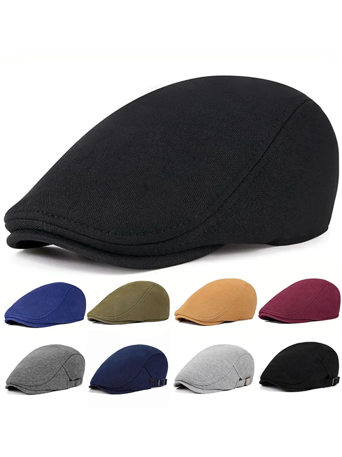 Men's Casual Flat Ivy Gatsby Newsboy Driving Cap, Vintage Hat, Fitted Cool Hats