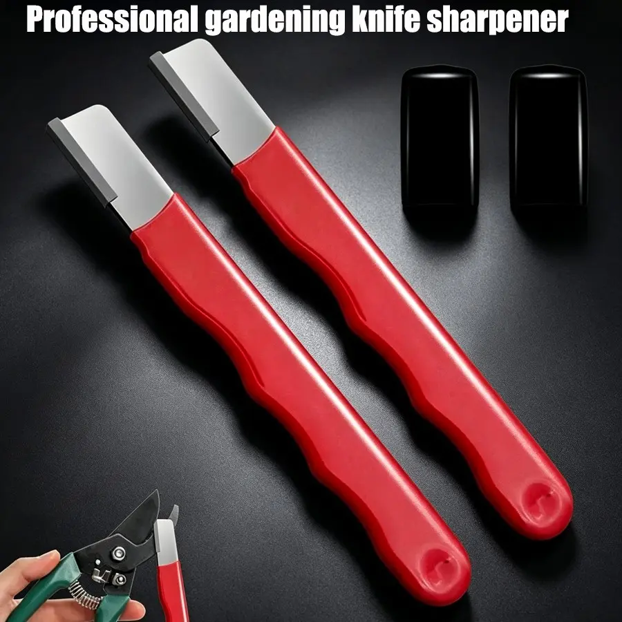 2 professional gardening shears and grinders, multifunctional scissors and grinders, universal for gardening shears/kitchen shears/pruning shears, anti slip handle, easy for beginners to operate