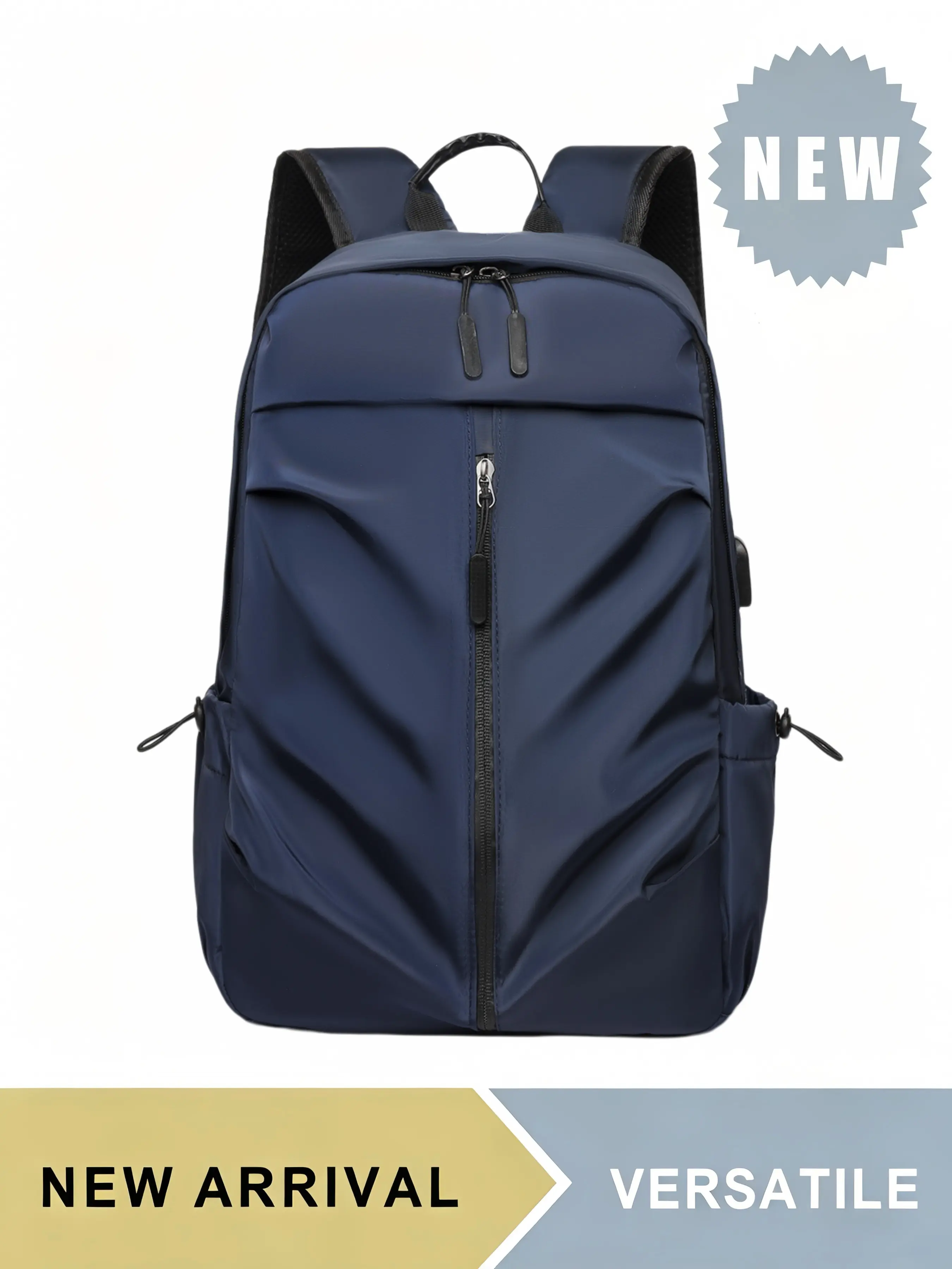 Water Resistant Slim Laptop Backpack for Men Women, Business Travel Daypack with USB Charging Port & Side Pockets, Lightweight Large Capacity Computer School Bag, Multiple Colors Available, Ideal for Daily School Travel Hiking Picnic Outdoor Activities