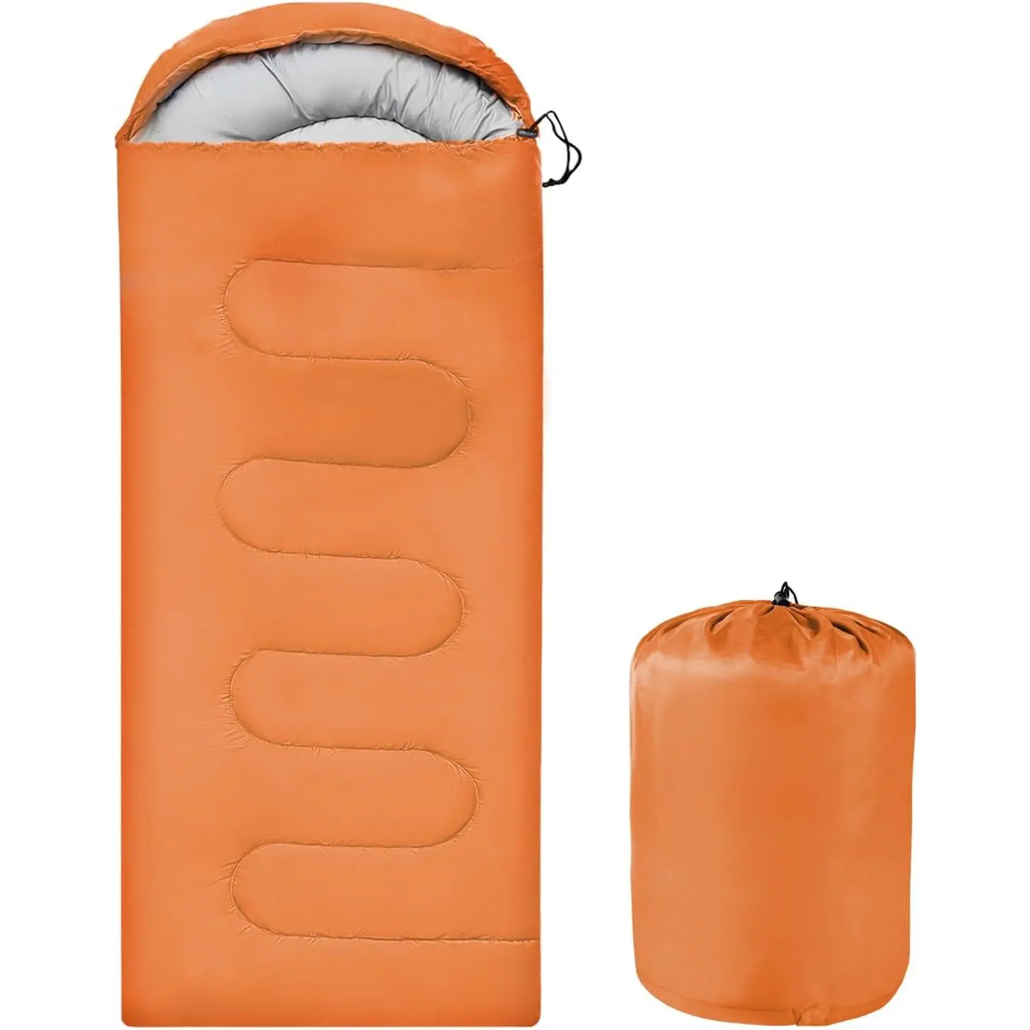 3-Season Rectangular Sleeping Bag for Adults & Kids - Waterproof, Portable for Outdoor Camping, Backpacking, Hiking, 6°C-20°C Comfort, Temp 6°C–20°C
