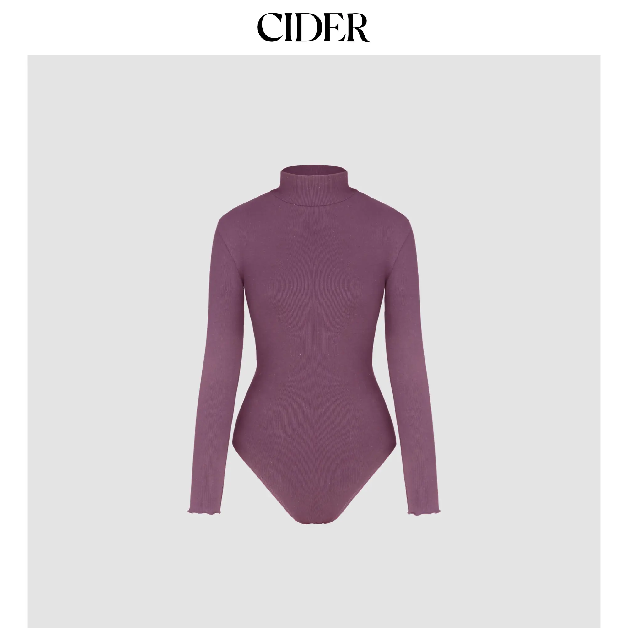 Cider [8 colors, size 0-26] Solid Turtleneck Bodysuit SummerFinds